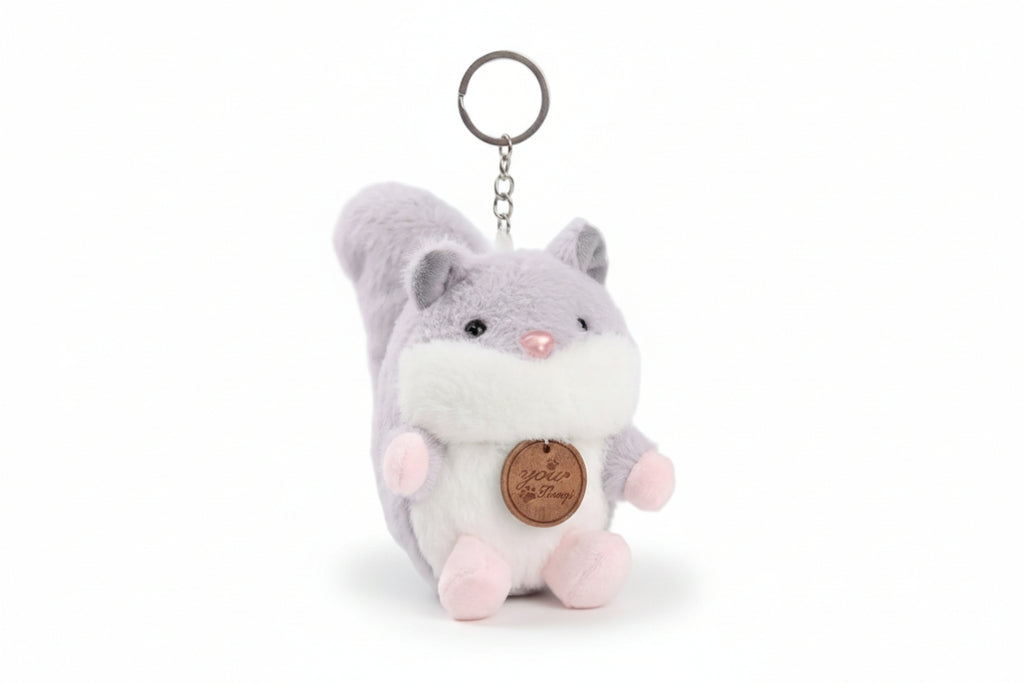 plush squirrel bag charm