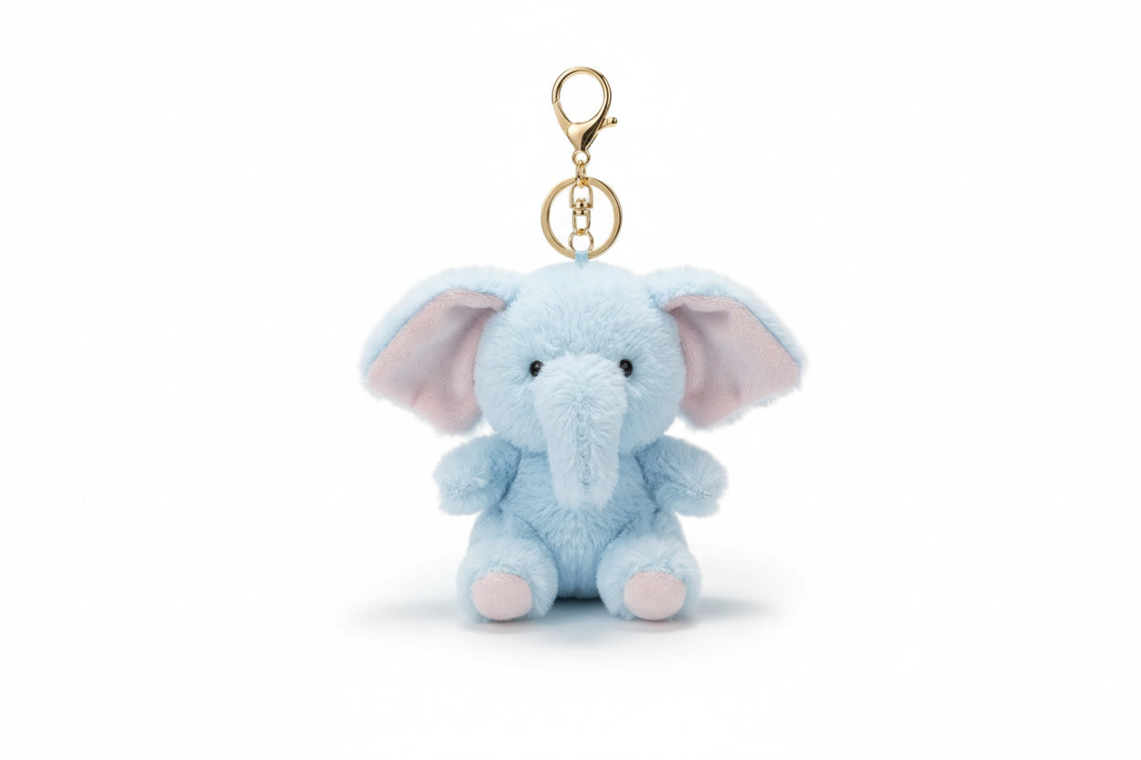 Ella the Elephant Plush Keychain