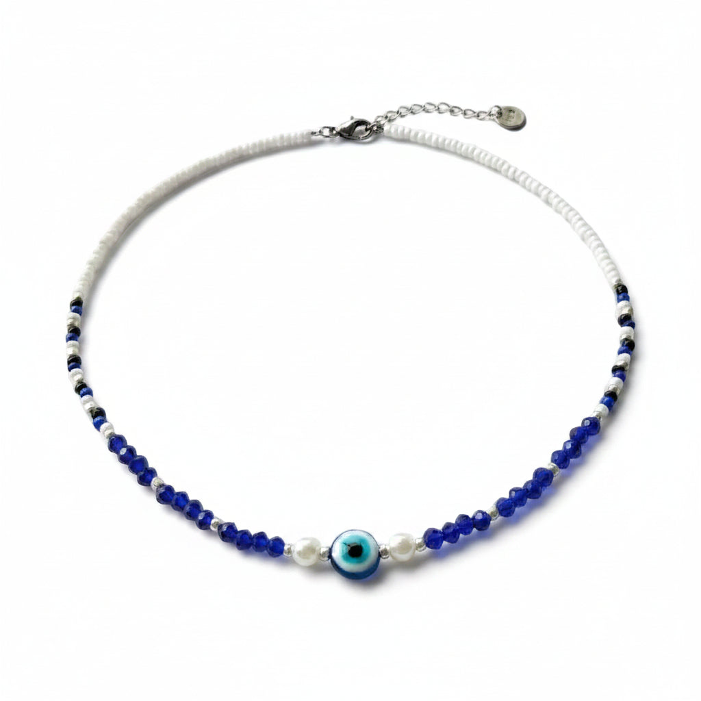 Handmade Evil Eye Beaded Necklace