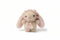 Cute beige bunny plush keychain