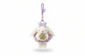 Korean bunny bag charm with a crochet bouquet