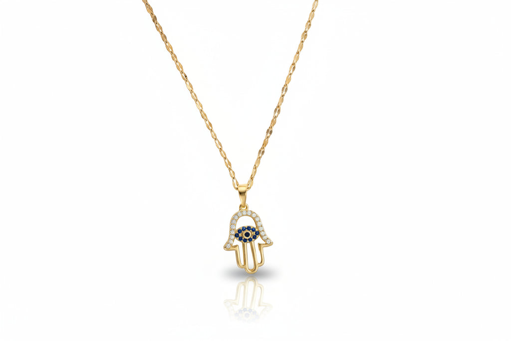 Hamsa evil Eye Pendant Necklace