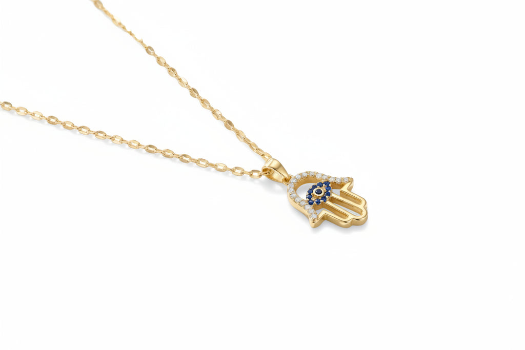 Hamsa evil Eye Pendant Necklace
