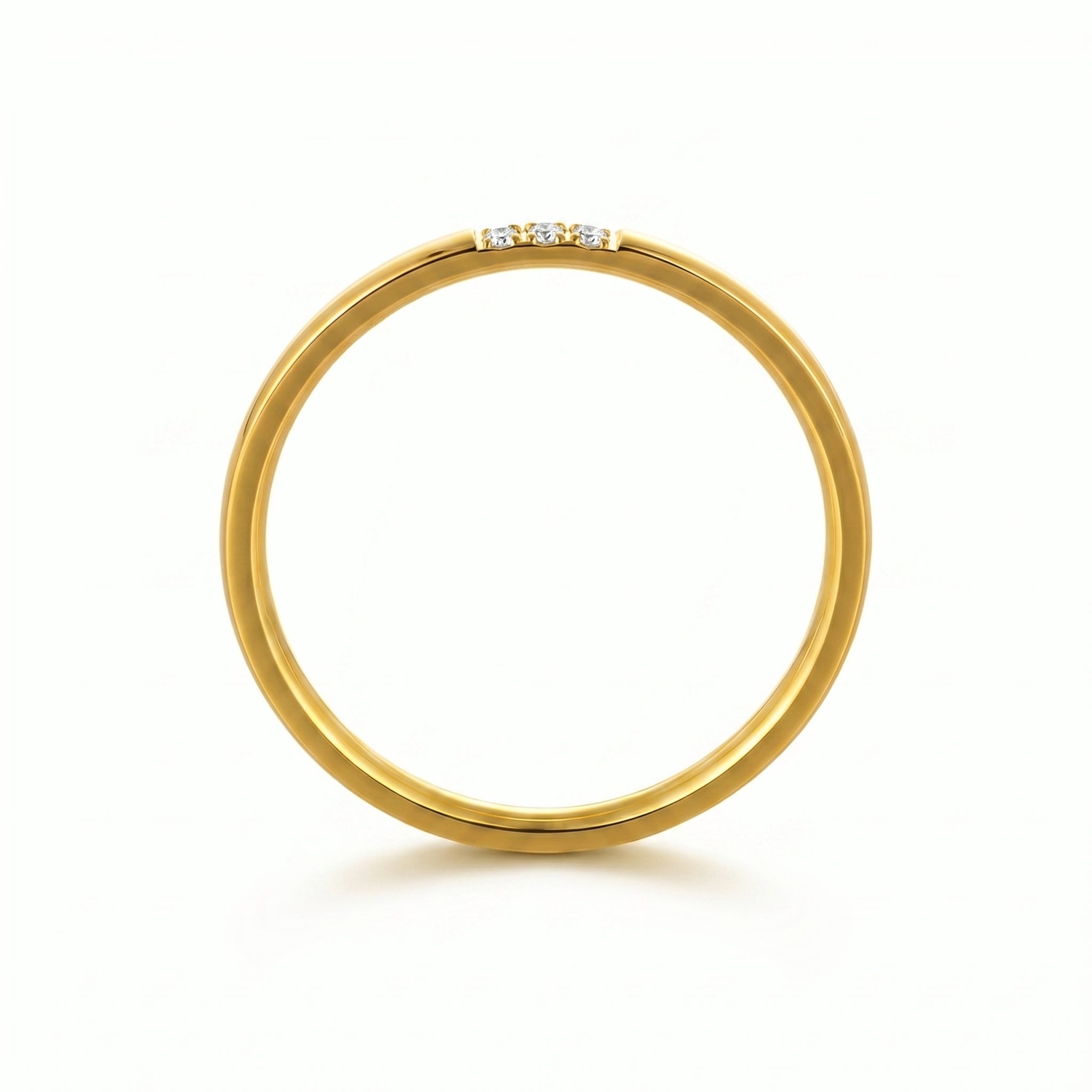 SS 3 Stone Minimal Ring