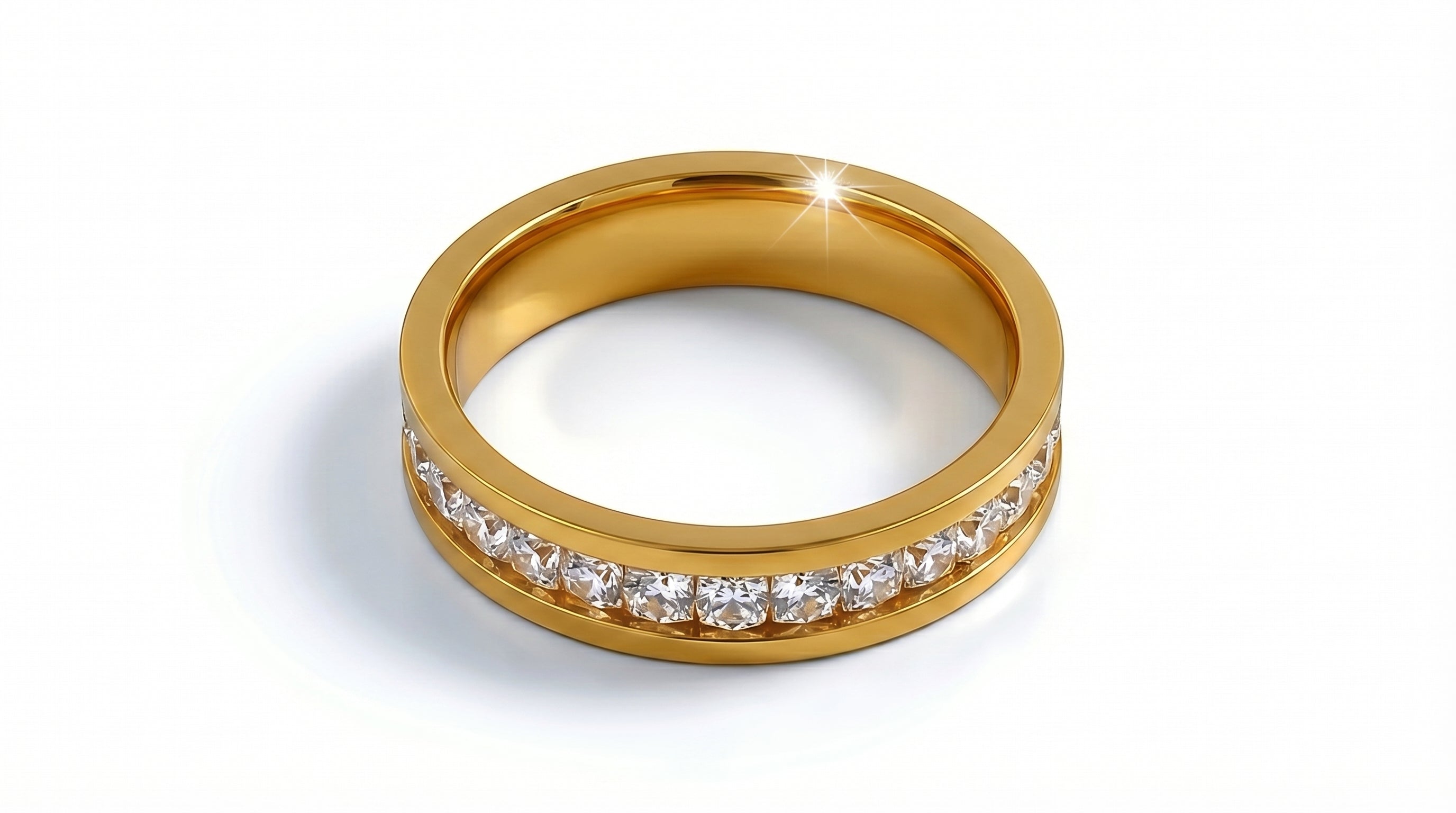 SS Square Stone Ring