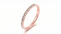 SS Rose Gold Stone Band Ring